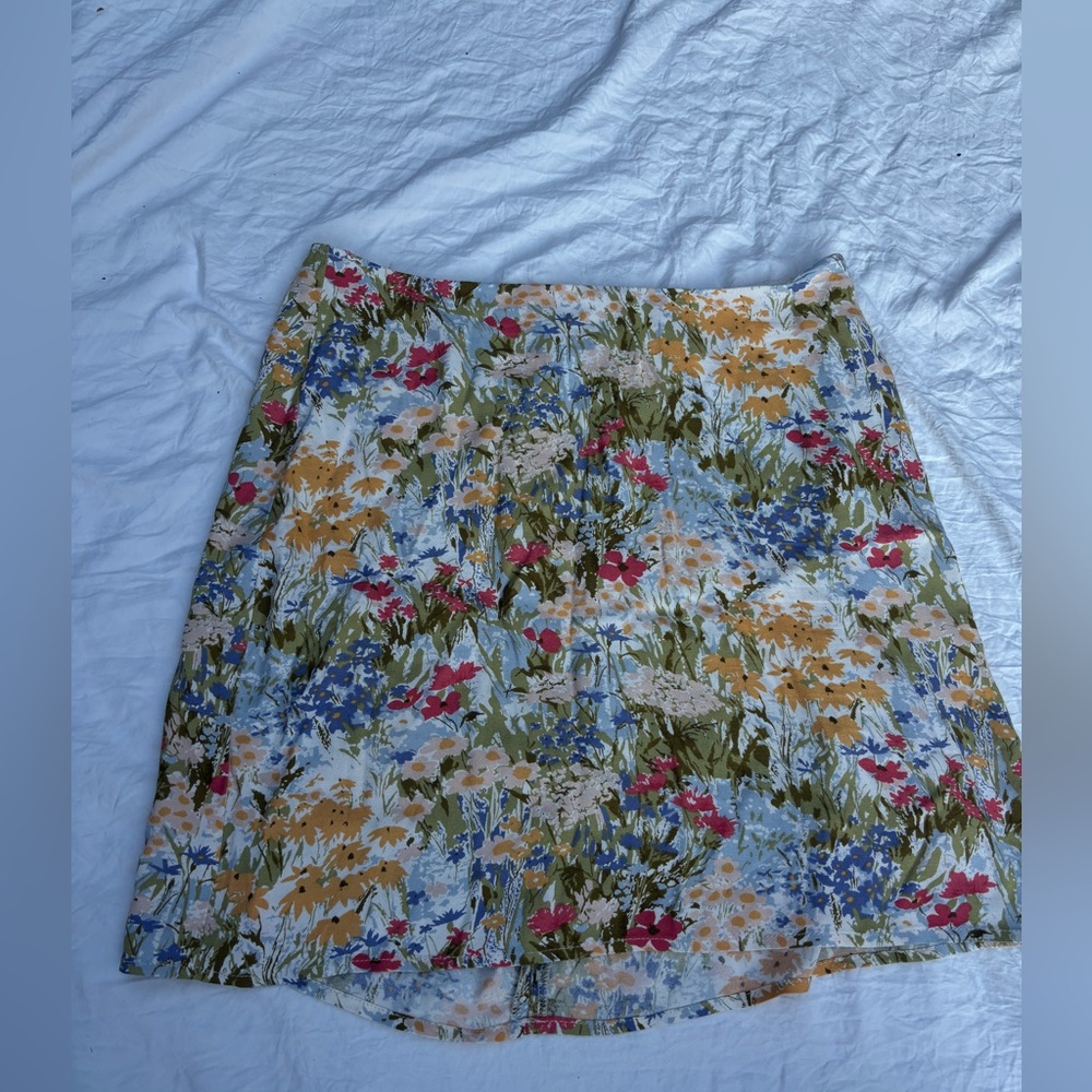 Reformation Multicolor Floral Mini Skirt